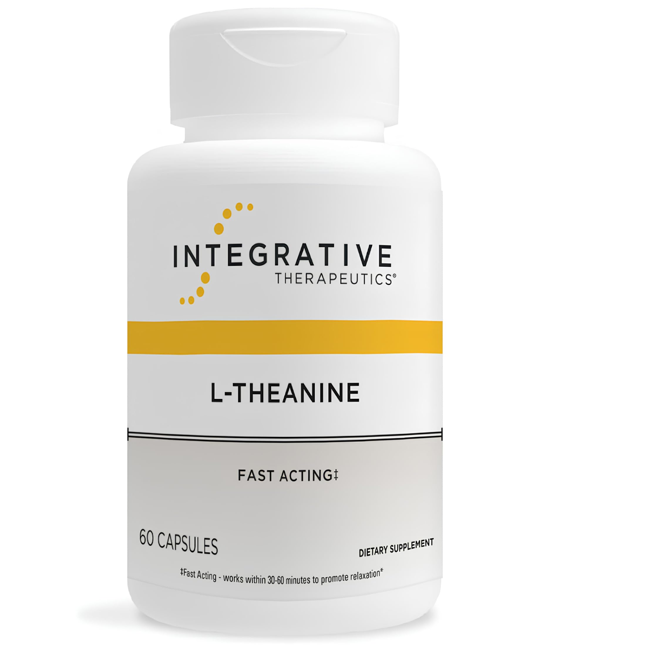 Integrative Therapeutics L-Theanine 100mg capsule bottle front view