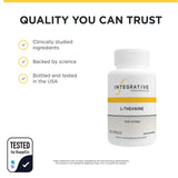 Integrative Therapeutics L-Theanine capsule bottle with measuring spoon