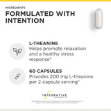 Integrative Therapeutics L-Theanine capsules on a wooden surface