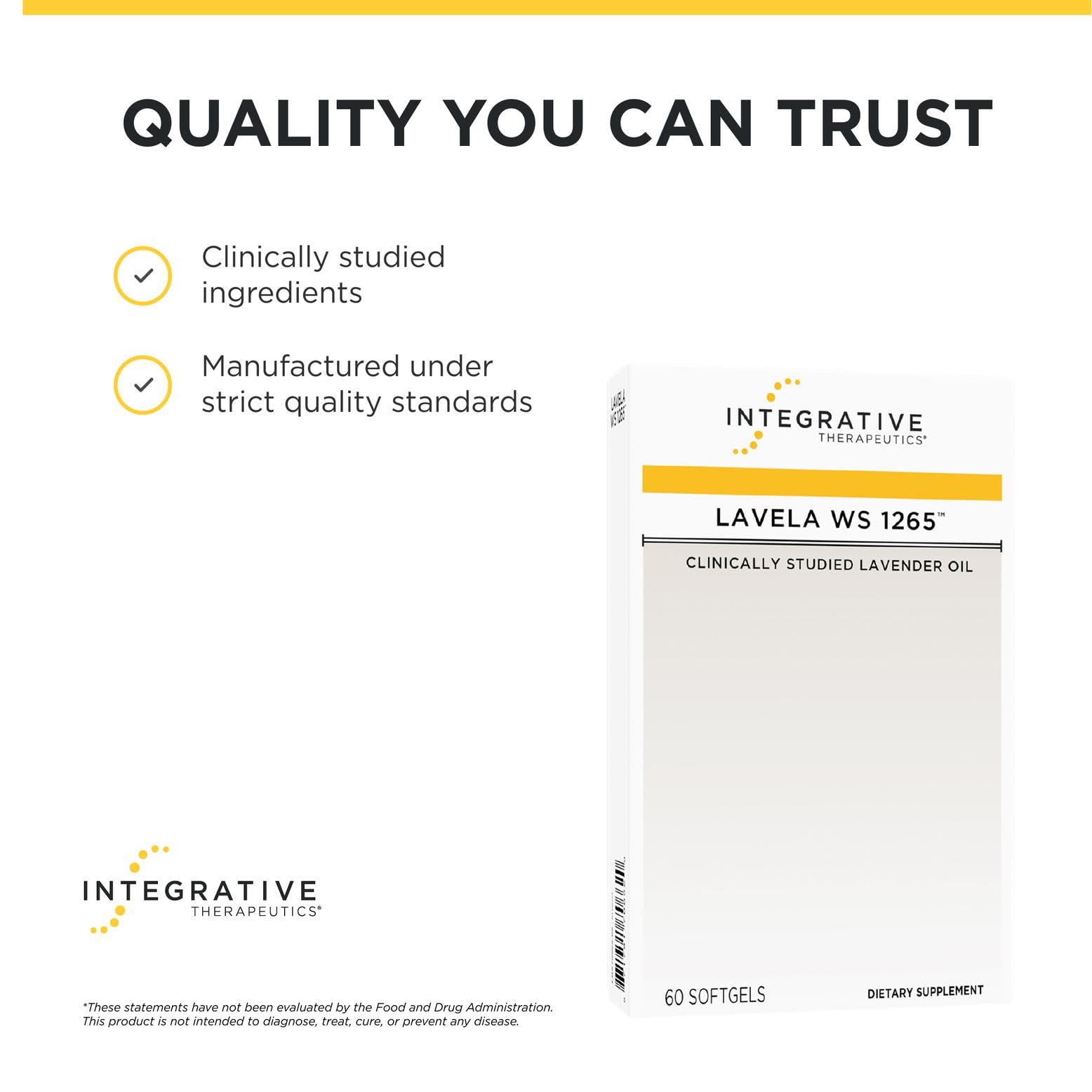 Integrative Therapeutics Lavela WS 1265 softgels on a table