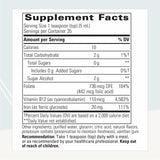 Integrative Therapeutics Liquid Iron Supplement back view showing ingredients