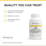 Integrative Therapeutics Magtein L-Threonate Plus capsules with a glass of water