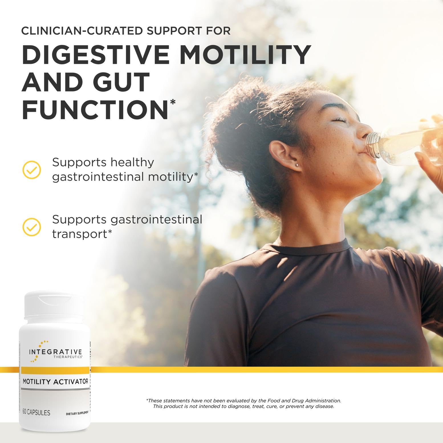 Integrative Therapeutics Motility Activator Artichoke Supplement capsules close-up