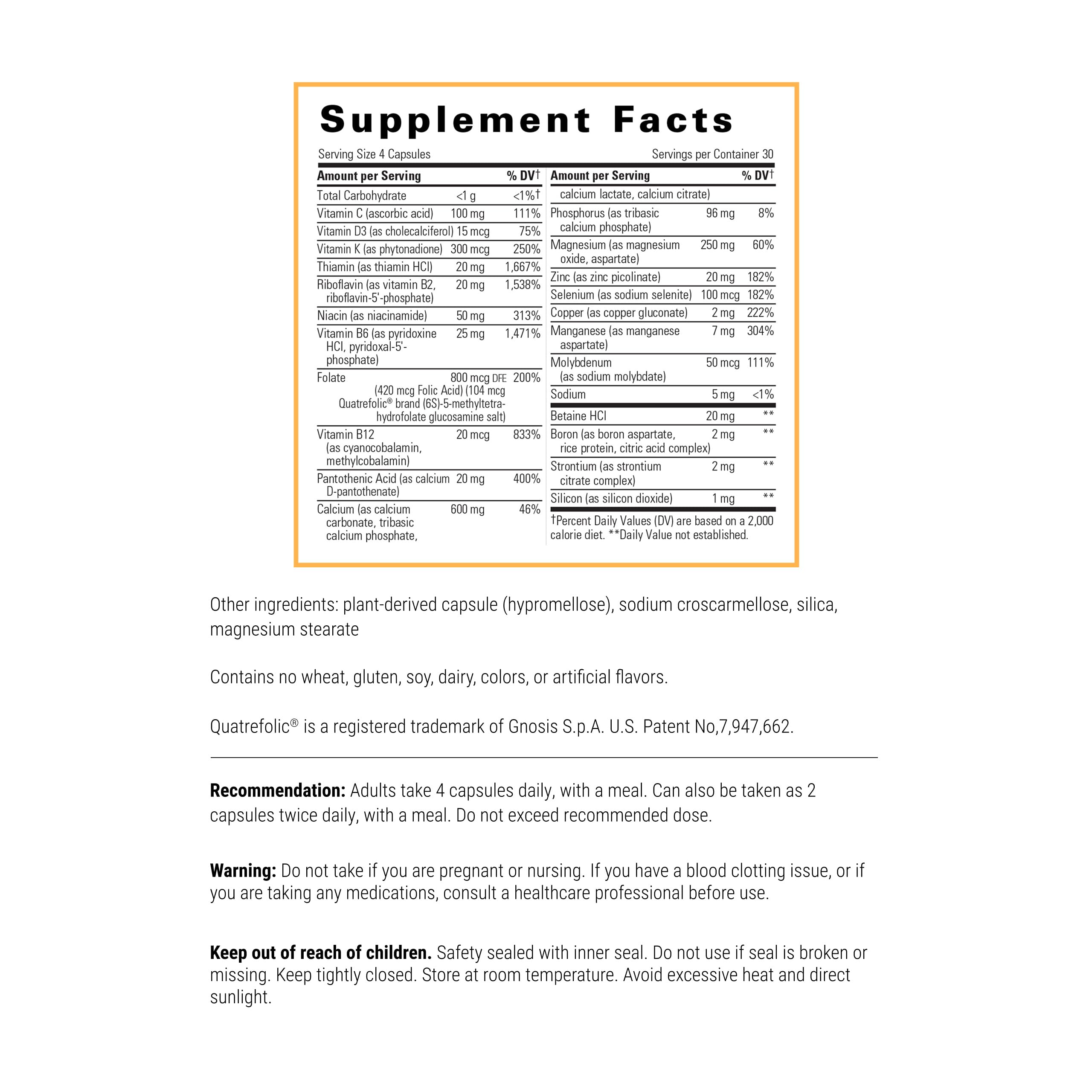 Integrative Therapeutics OsteoPrime Forte 120 Capsules side view