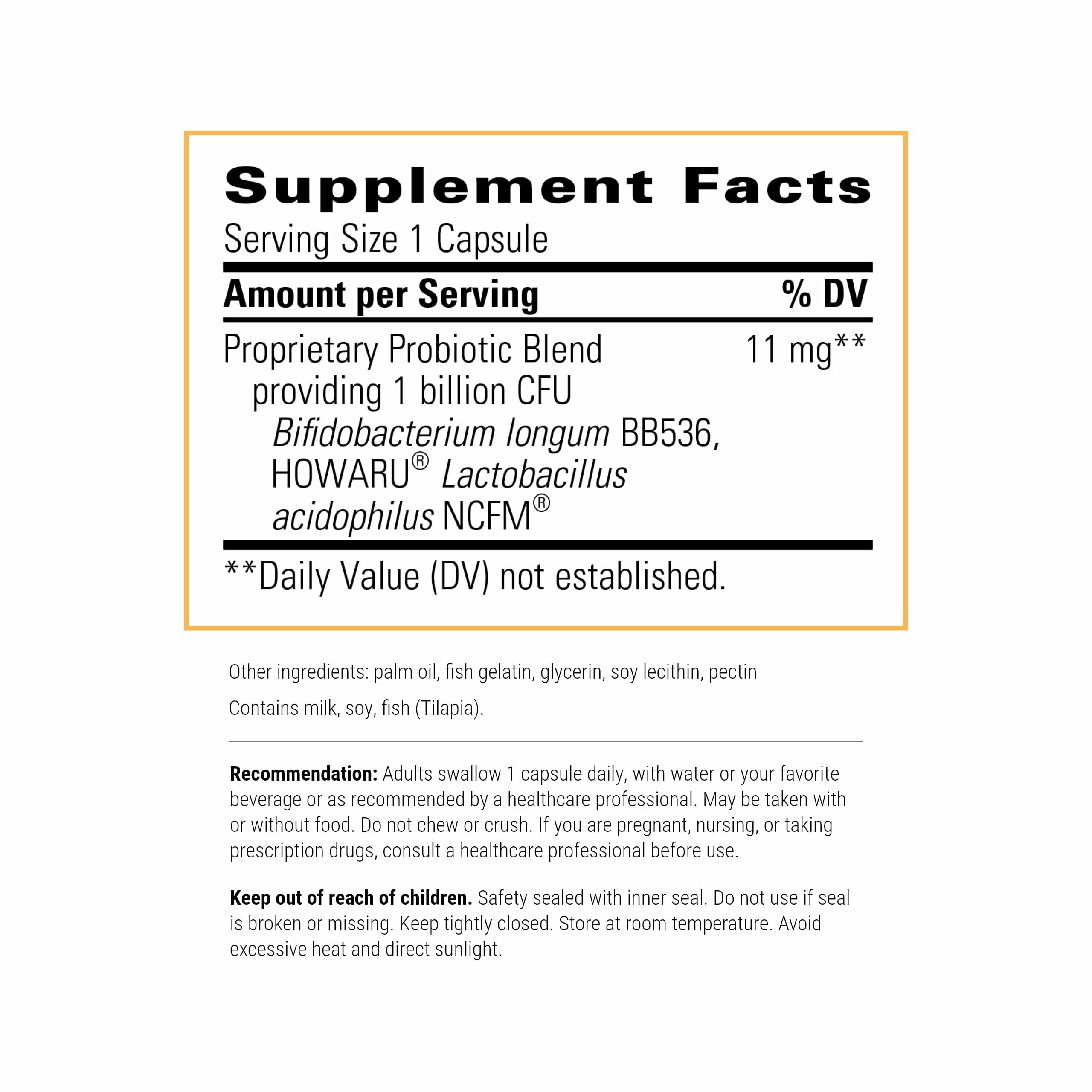 Integrative Therapeutics Probiotic Pearls capsule with packaging
