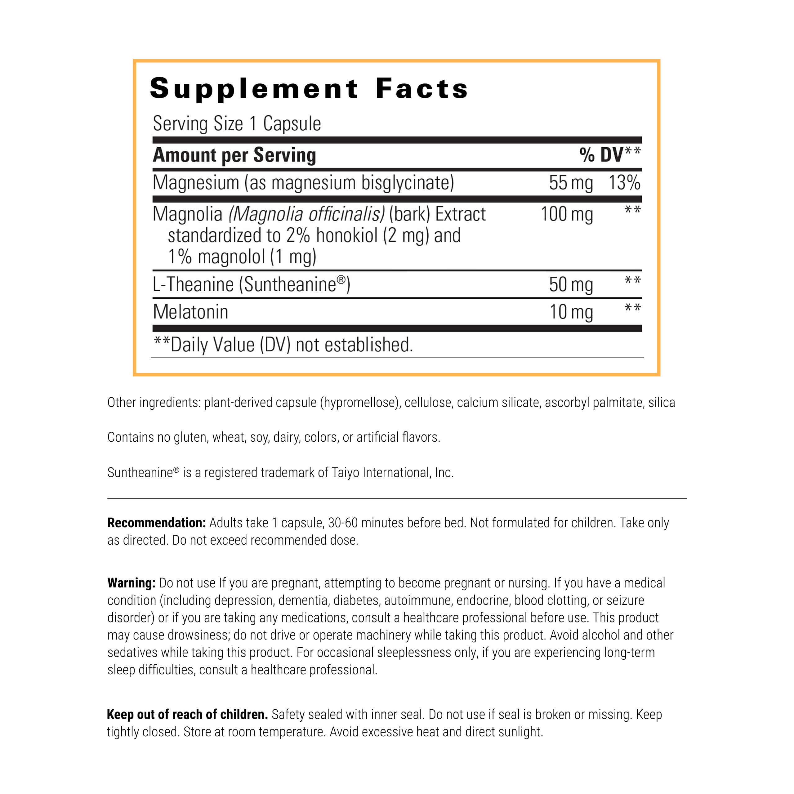 Integrative Therapeutics ProThrivers Wellness Sleep Supplement bottle side view