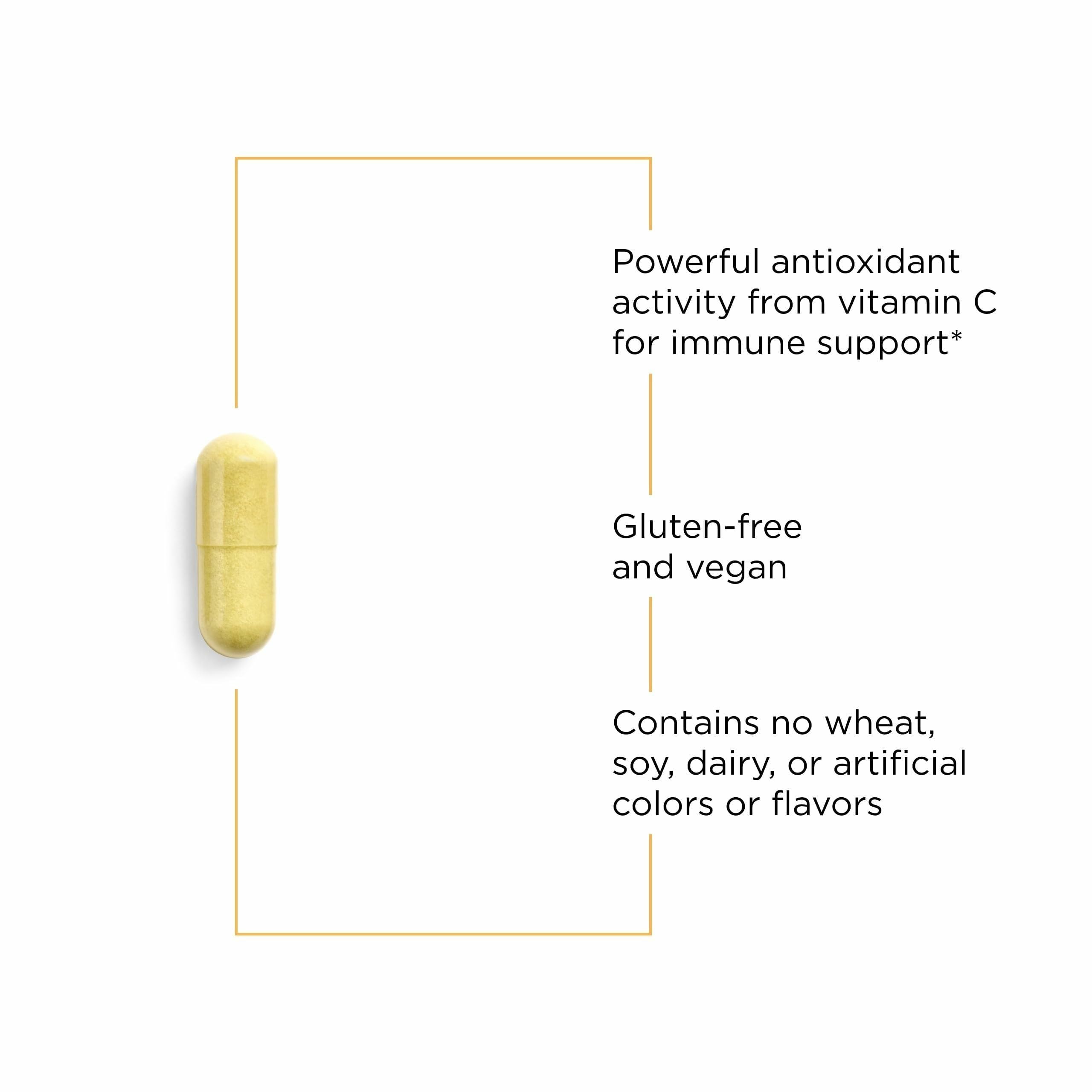 Integrative Therapeutics Vitamin C with Quercetin capsules close-up