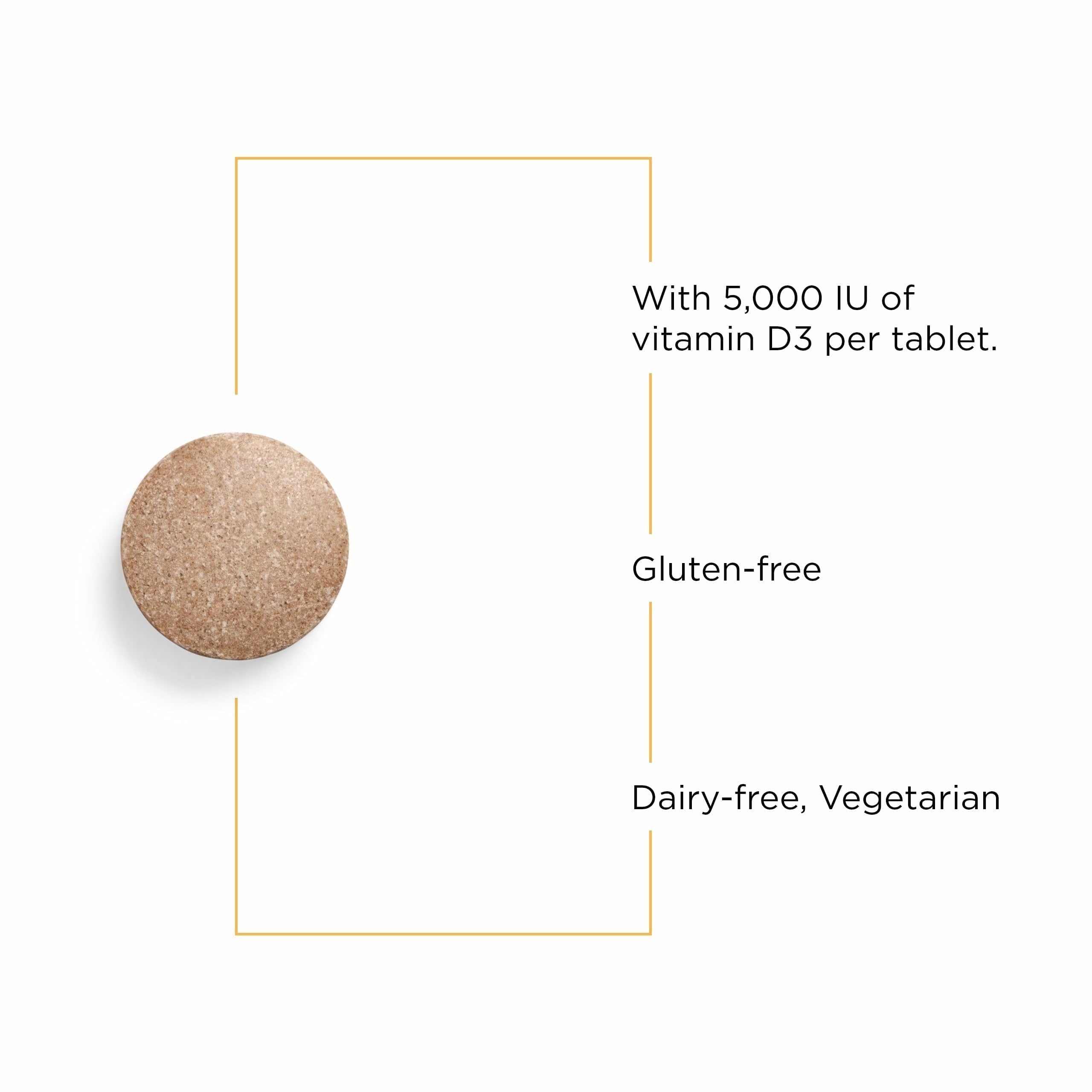 Integrative Therapeutics Vitamin D3 chewable tablets side view