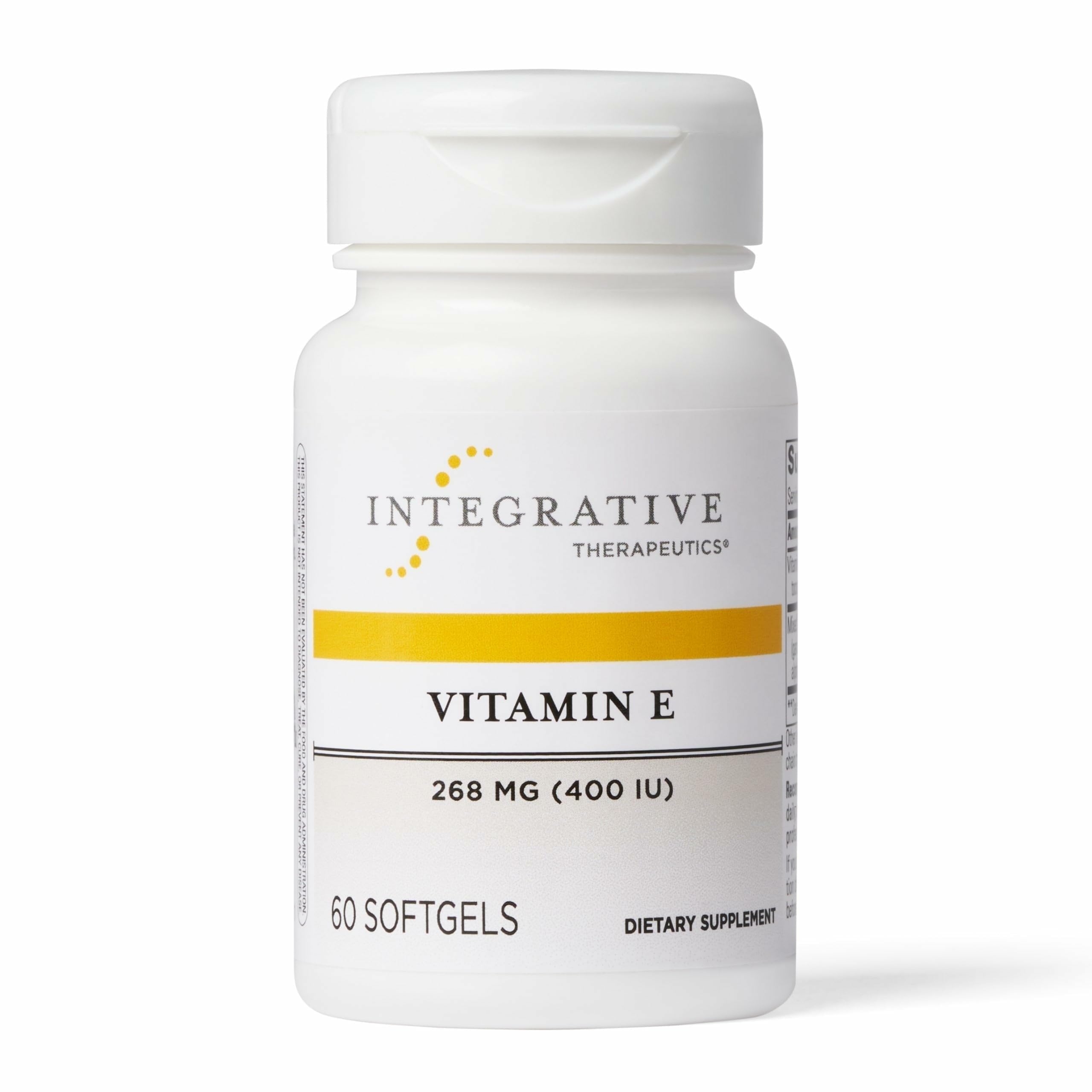 Integrative Therapeutics Vitamin E 400 IU supplement front view