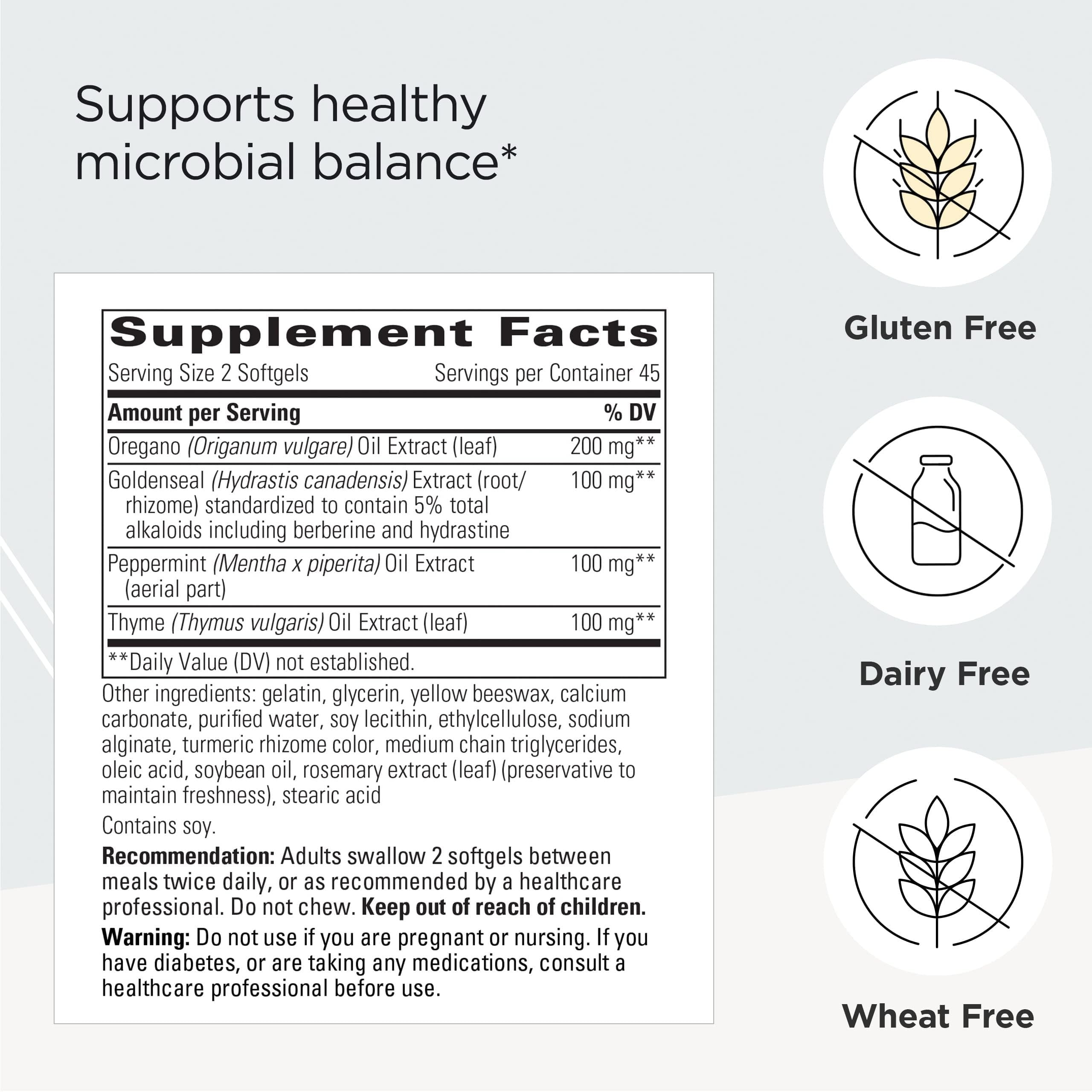 Integrative Therapeutics Y Formula Herbal Supplement 200mg side view