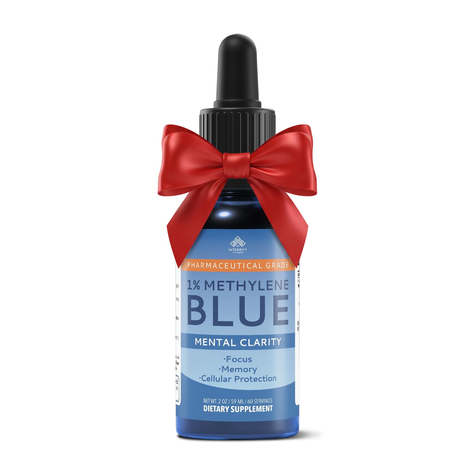 Integrity Vitamins Methylene Blue Drops displayed with other supplements