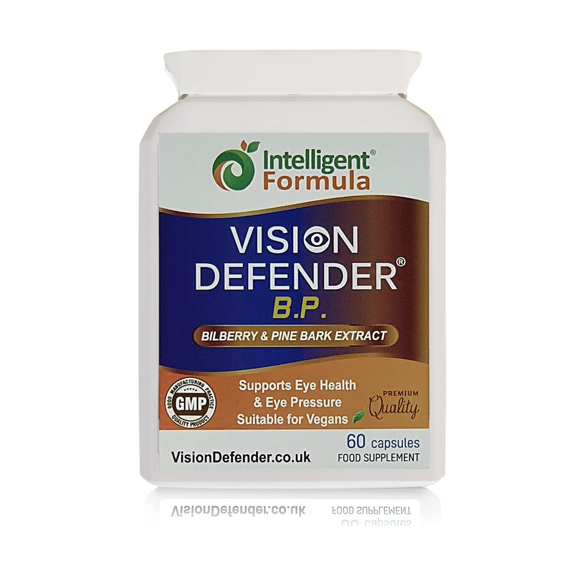 Intelligent Formula Vision Defender BP Bilberry Capsules front view