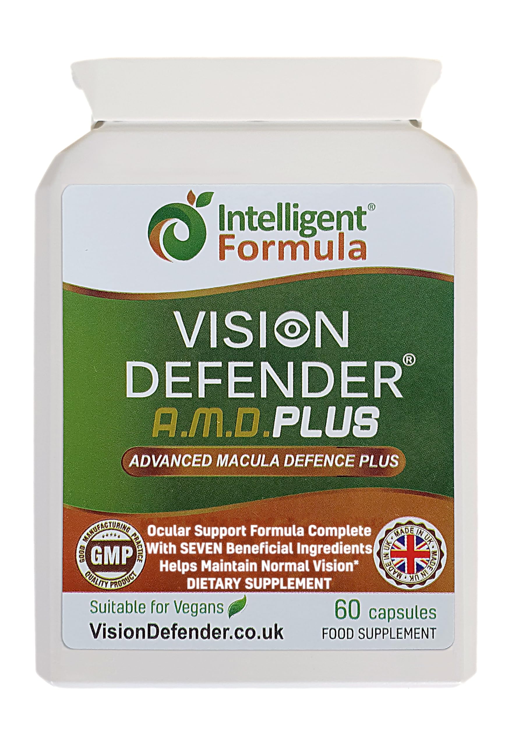 Intelligent Formula Vision Defender PLUS Eye Supplement 60 Capsules front view