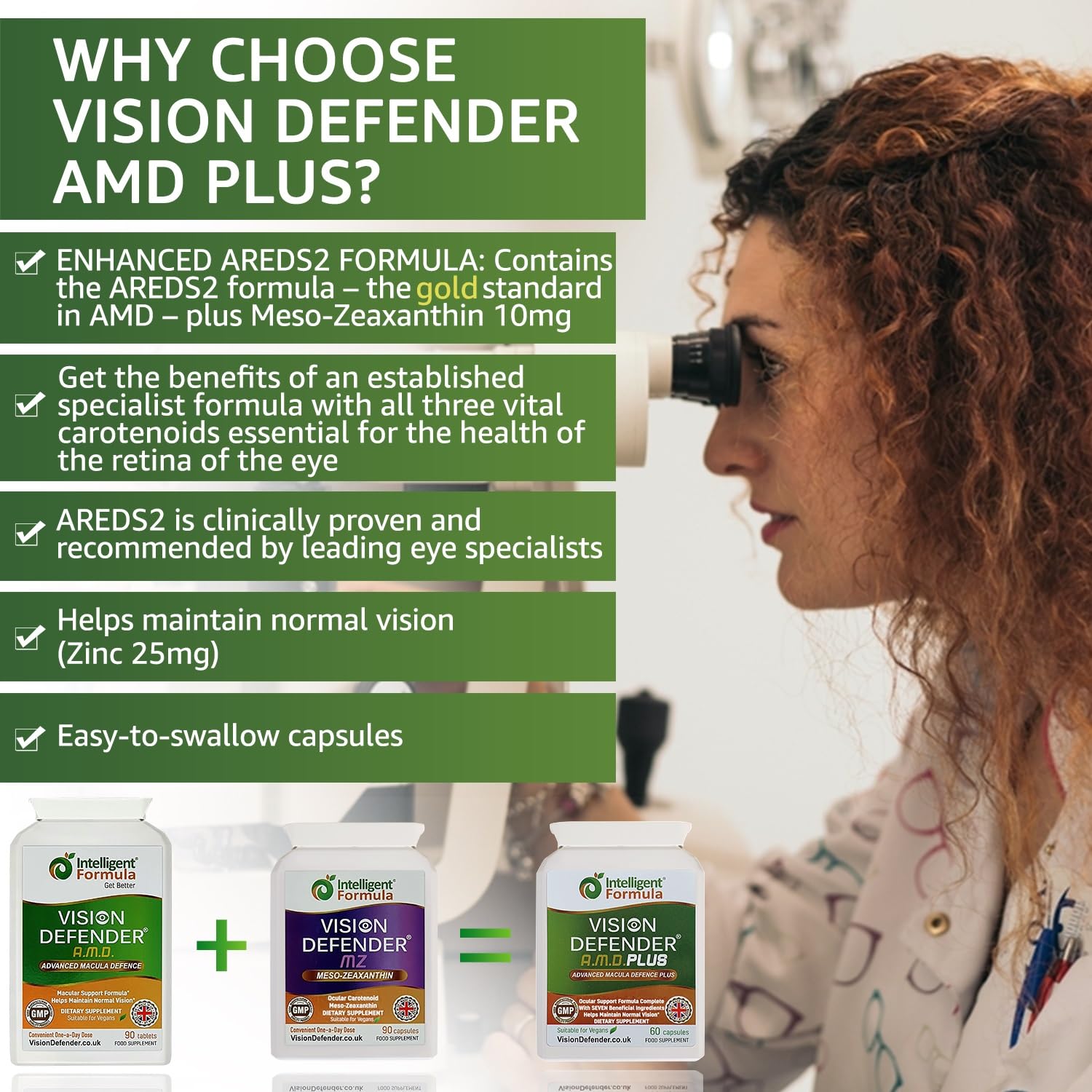 Intelligent Formula Vision Defender PLUS Eye Supplement capsule close-up