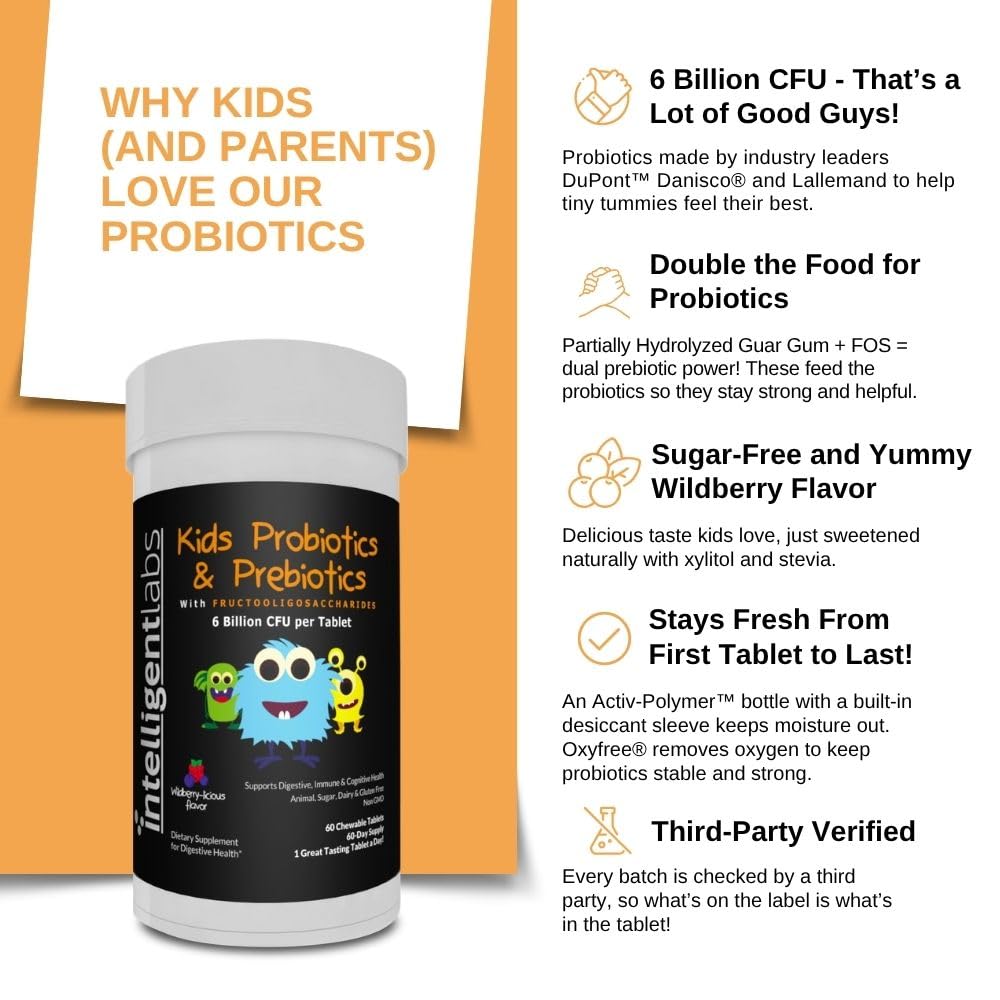 Intelligent Labs Children's Probiotics chewable tablet close-up