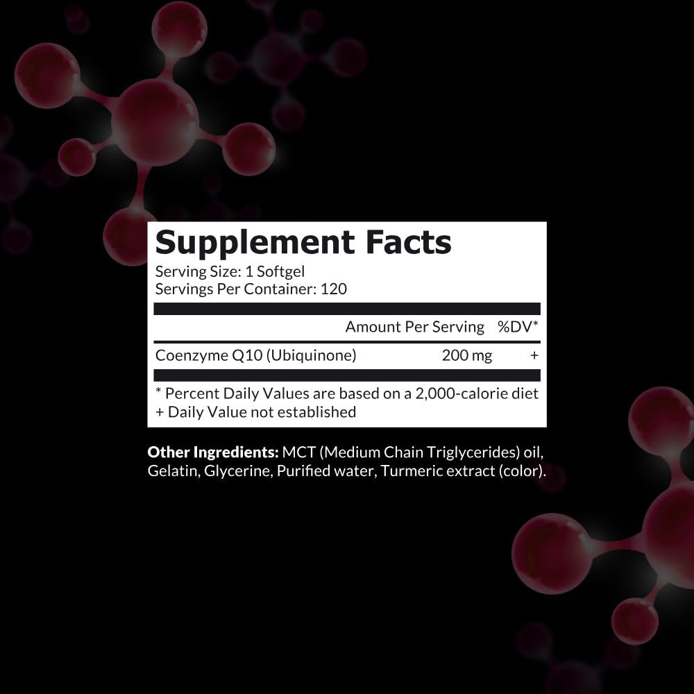 Intelligent Labs CoQ10 Softgels 200mg back view