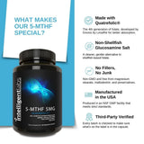 Intelligent Labs Folic Acid Quatrefolic 5-MTHF 60 Capsules bottle with label