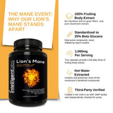 Intelligent Labs Lion’s Mane Mushroom Extract 120 Capsules bottle top