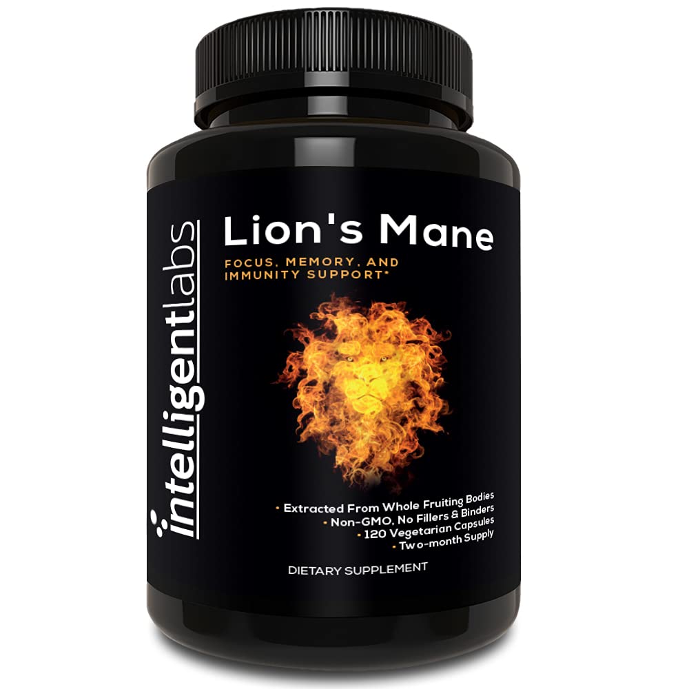 Intelligent Labs Lion’s Mane Mushroom Extract 120 Capsules front view