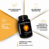Intelligent Labs Lion’s Mane Mushroom Extract 120 Capsules label close-up