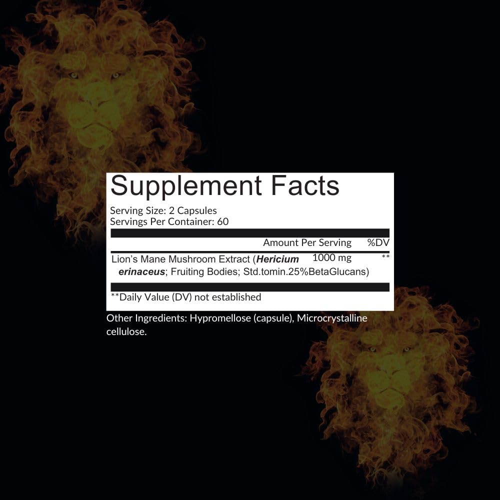 Intelligent Labs Lion’s Mane Mushroom Extract 120 Capsules side view