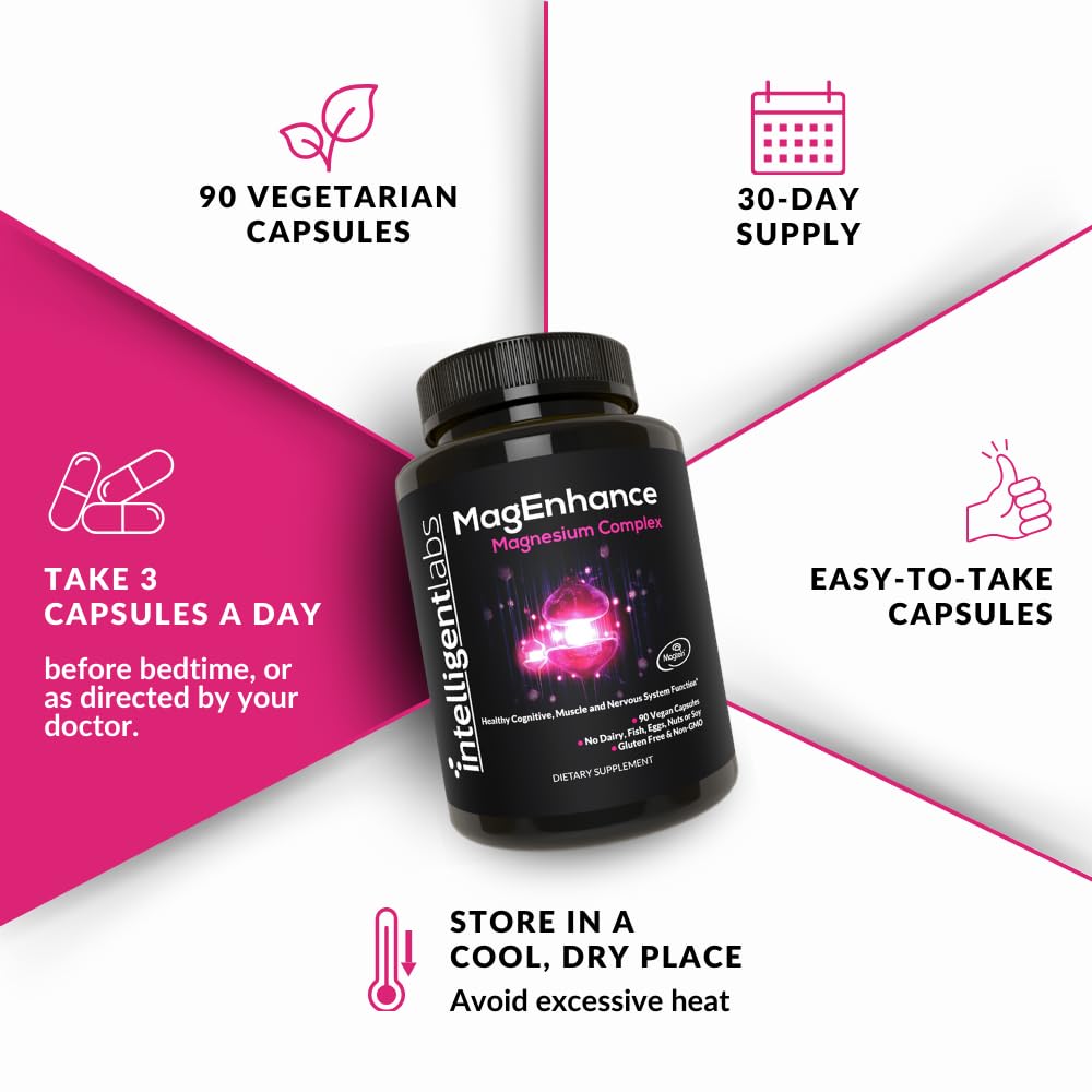 Intelligent Labs Magnesium L-Threonate Capsules on wooden table
