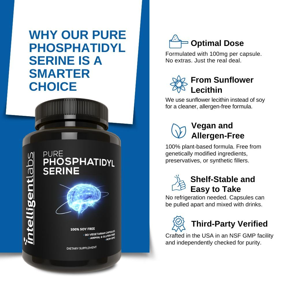 Intelligent Labs Phosphatidylserine 90 capsules side view