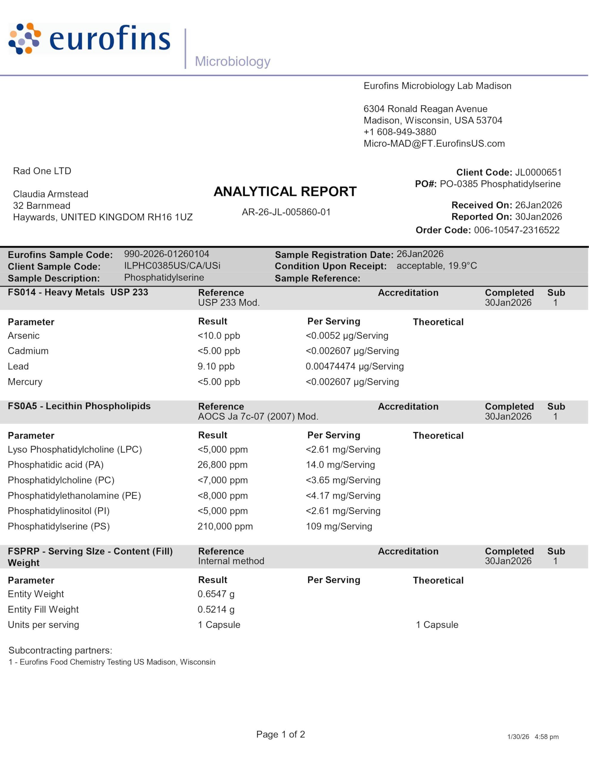 Intelligent Labs Phosphatidylserine supplement with measuring spoon