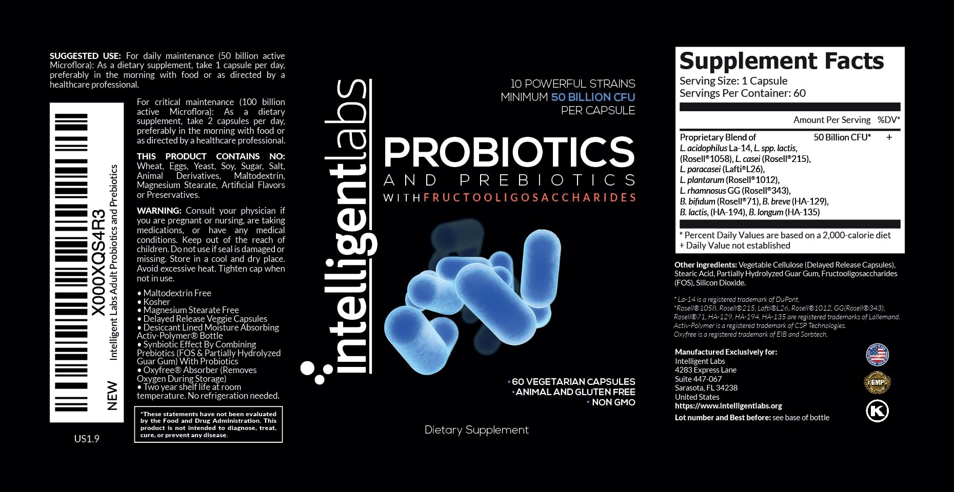 Intelligent Labs Probiotics Supplement 50 Billion CFU lifestyle scene