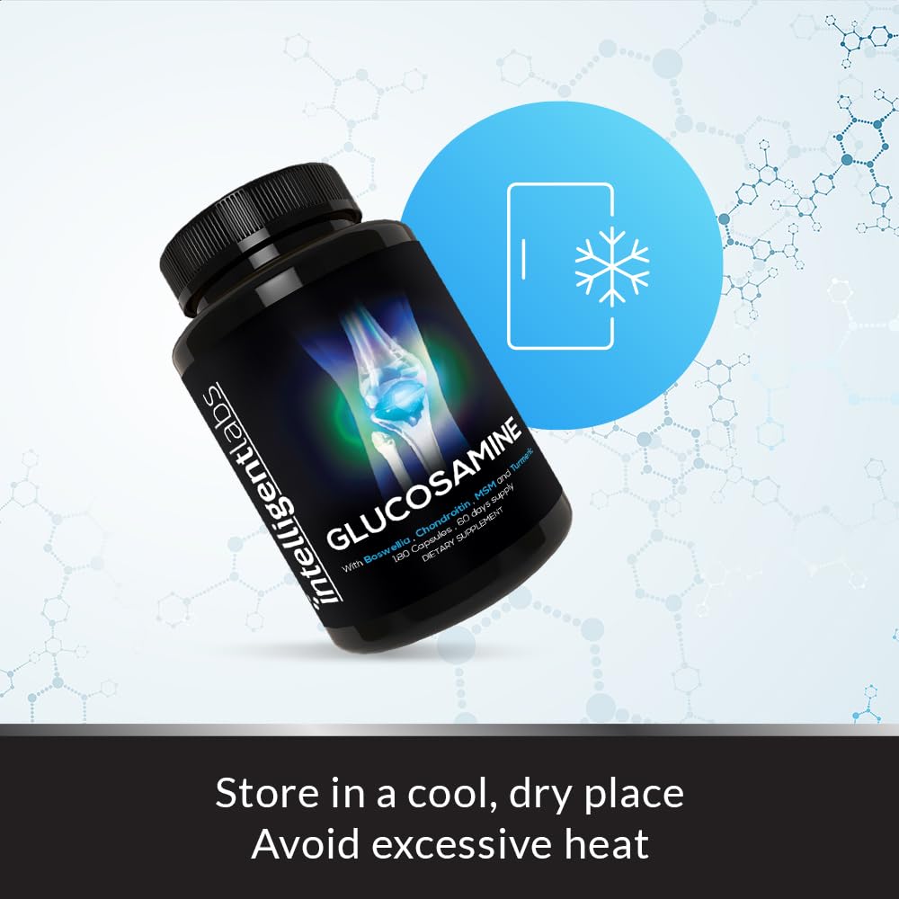 Intelligent Labs Triple Strength Glucosamine Complex bottle side view