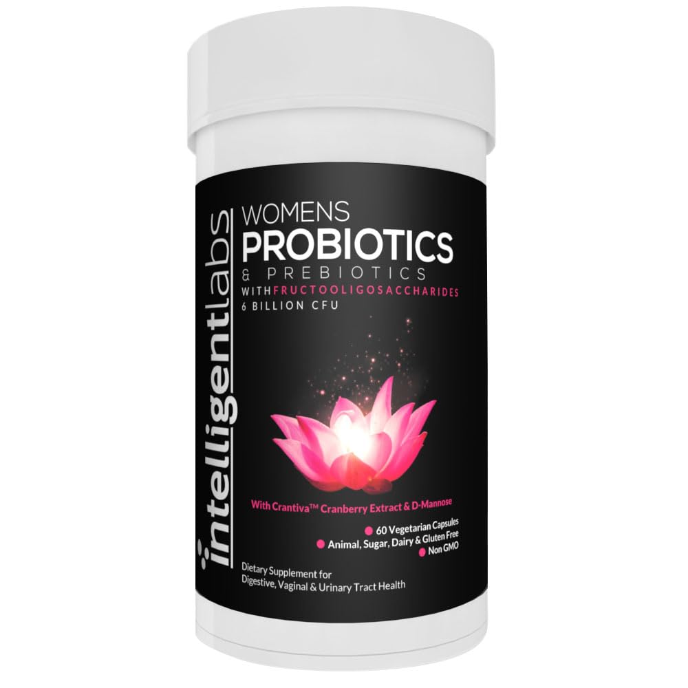 Intelligent Labs Women's Probiotic Prebiotic Supplement 60 capsules front view