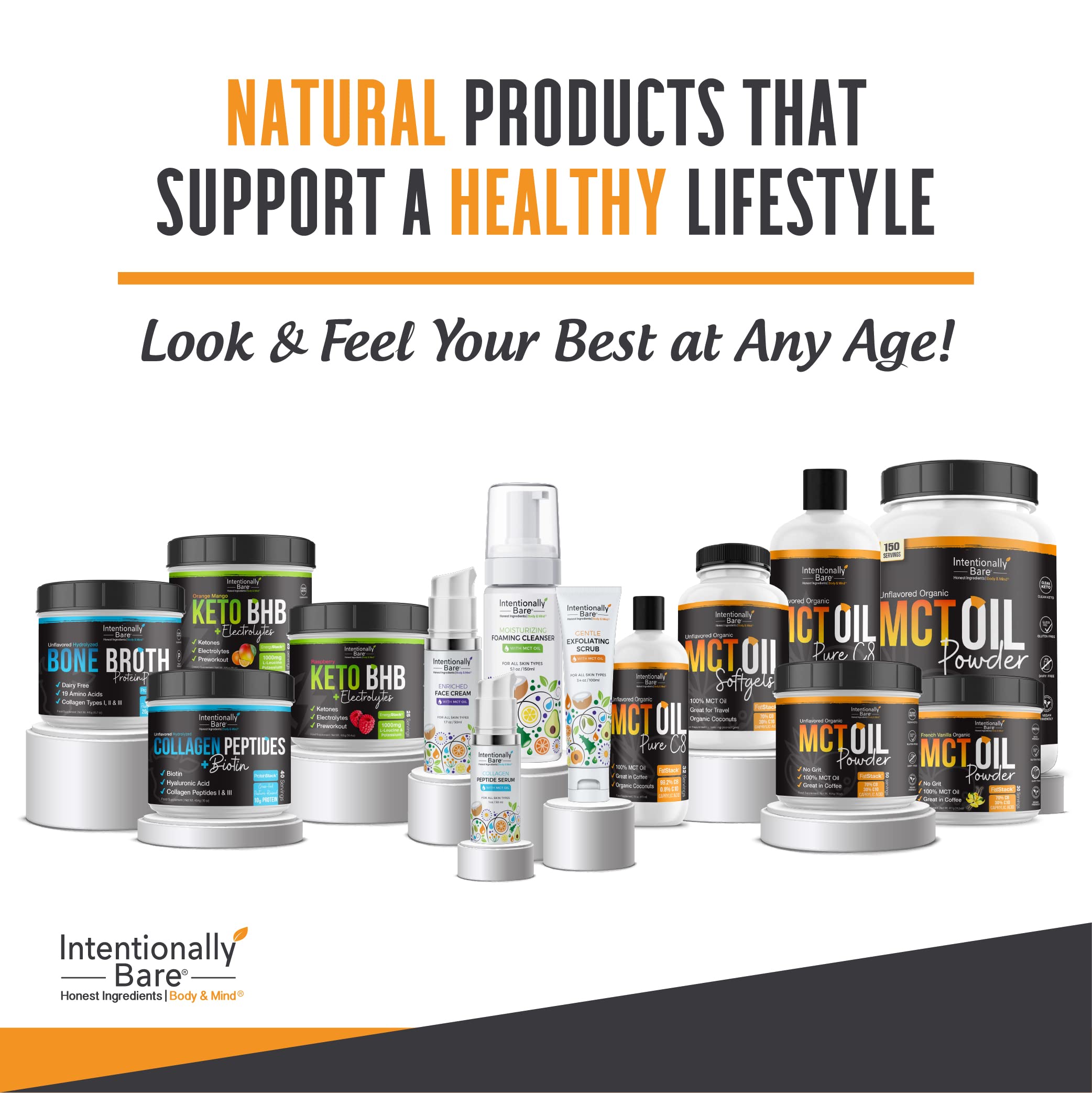 Intentionally Bare MCT Oil Capsules 70% C8 30% C10 packaging details