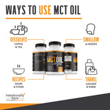 Intentionally Bare MCT Oil Capsules 70% C8 30% C10 side view
