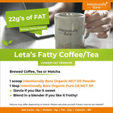 Intentionally Bare MCT Oil Powder with coffee