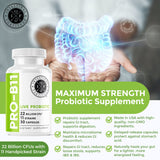 Intestinal Fortitude Probiotic Capsules back view with ingredient list