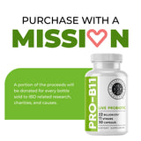 Intestinal Fortitude Probiotic Capsules close-up of label and dosage information