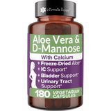 Intimate Rose Aloe Vera + D-Mannose supplement front view with 60 capsules