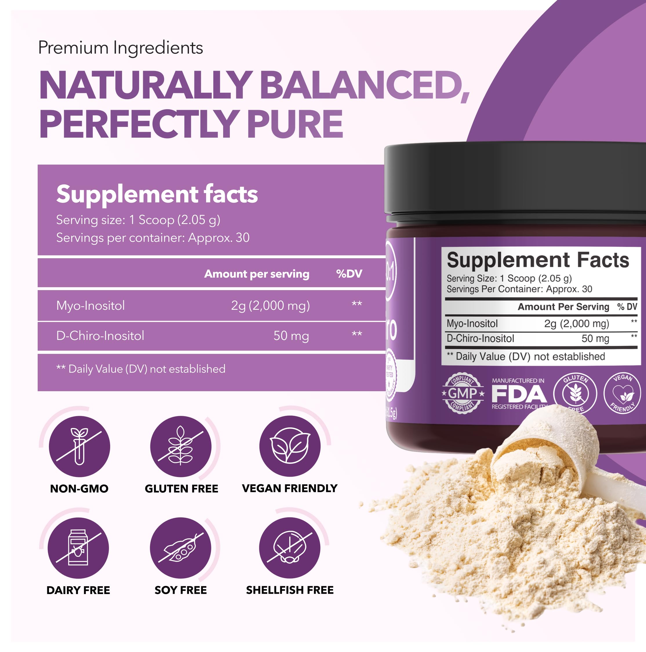 Intimate Rose B8 (Inositol) Powder lifestyle scene with smoothie