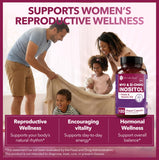 Intimate Rose B8 (Inositol) Supplement with a glass of water