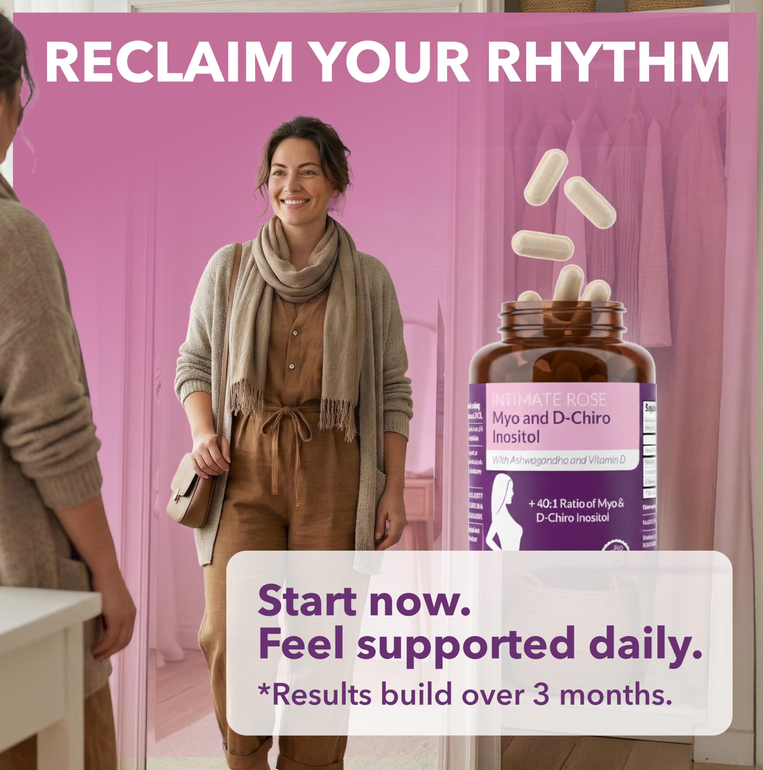 Intimate Rose Inositol Supplement in a lifestyle setting