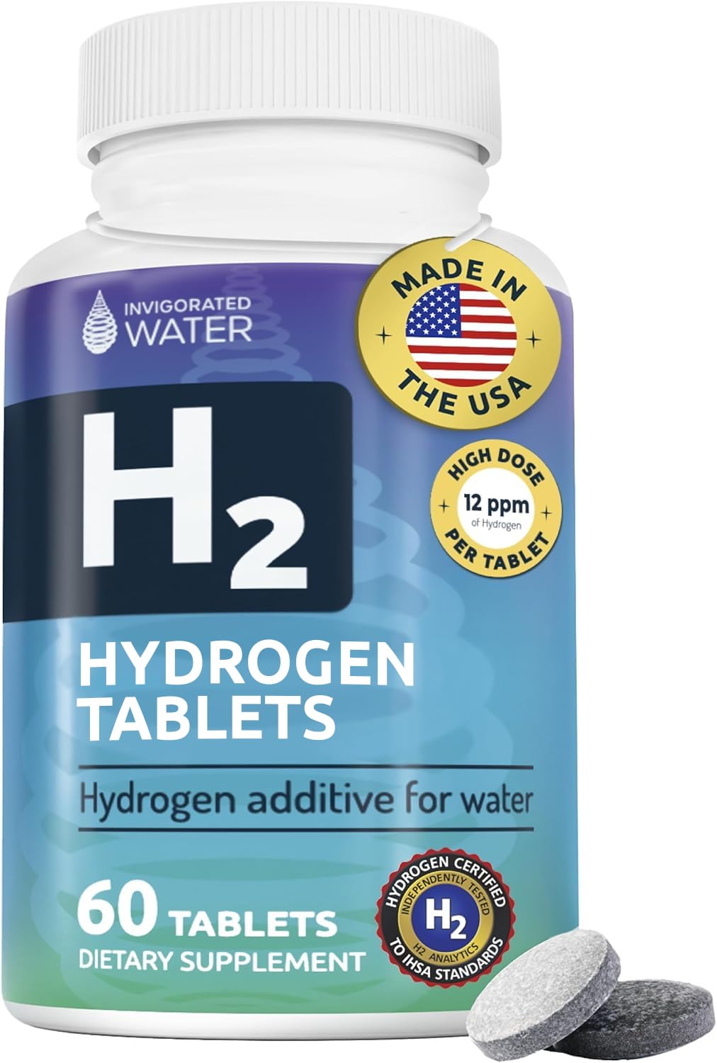 Invigorated Water Hydrogen Water Tablets packaging front view