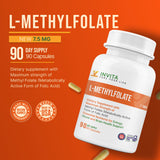 INVITA L-Methylfolate 7.5mg capsules on a white background
