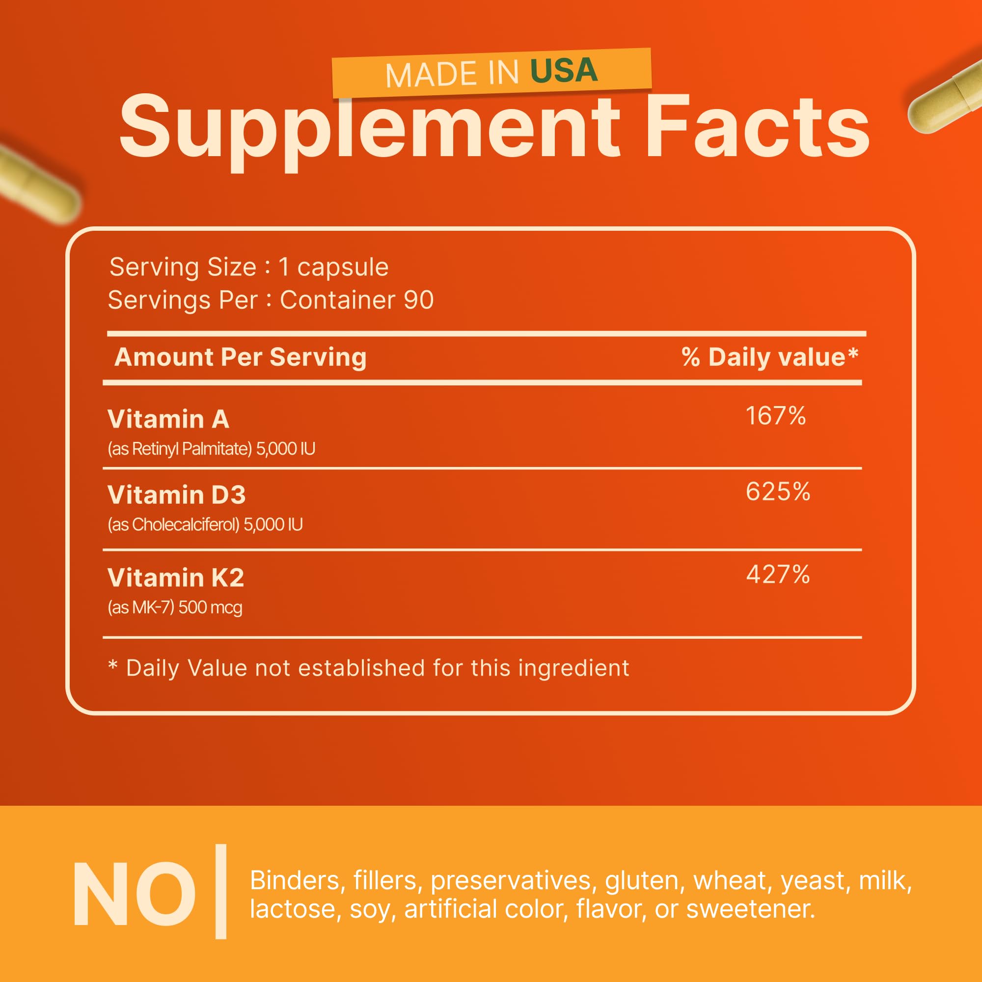 INVITA Vitamin ADK Supplement back view
