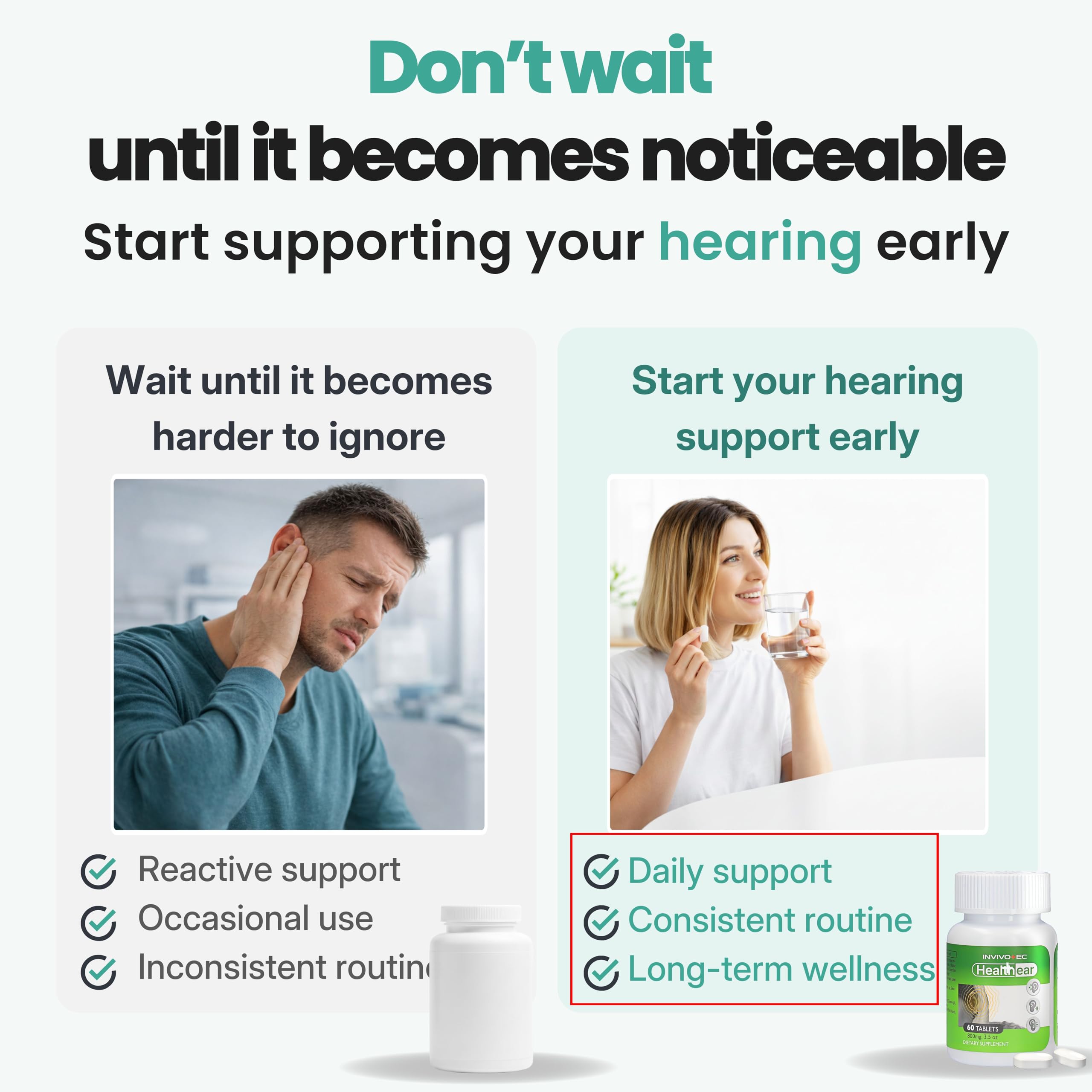 invivotec Daily Hearing Support Bioflavonoids lifestyle scene