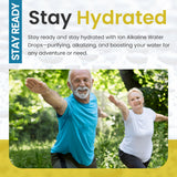 Ion Alkaline Water Drops bottle with water