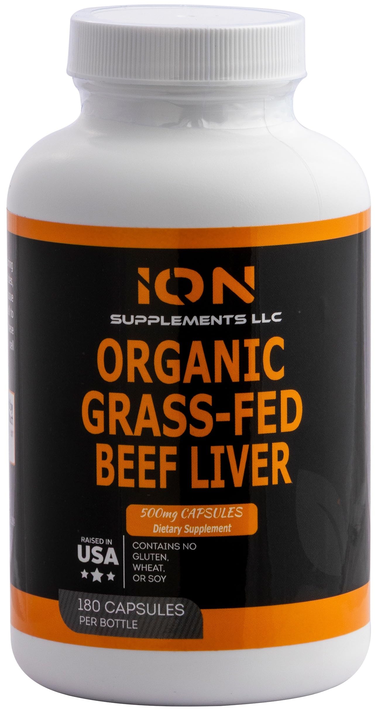 Ion Supplements Beef Liver Extract Capsules front view