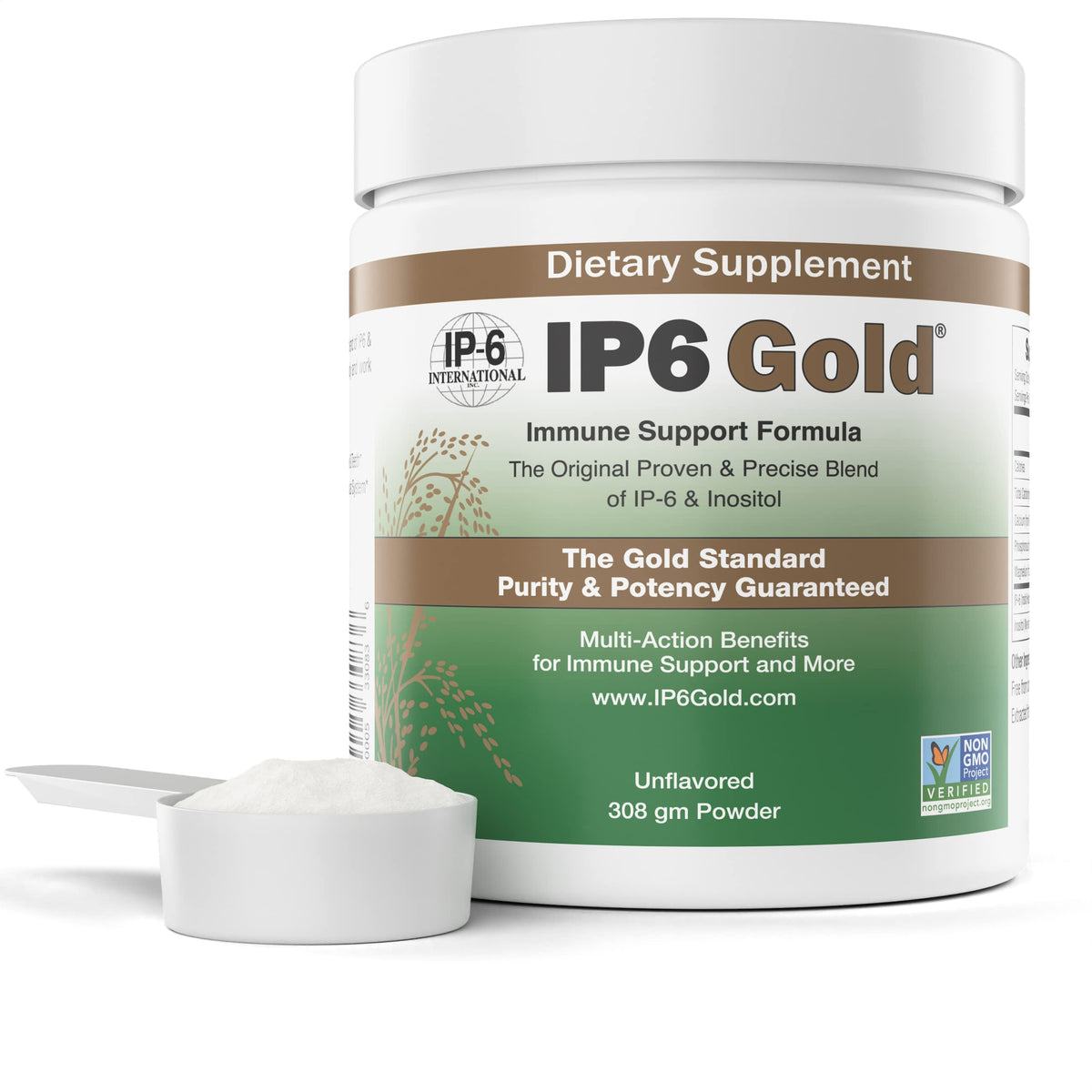 IP6 Gold Inositol Hexaphosphate Supplement front view