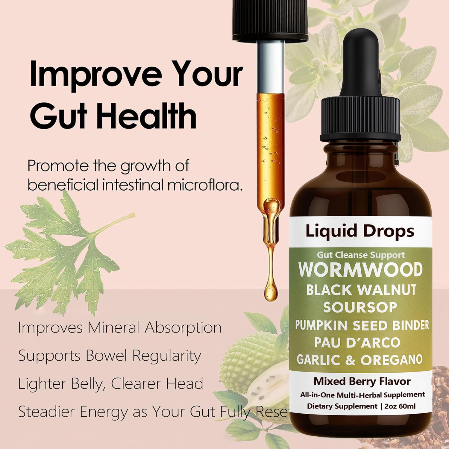 ipxkwll Black Walnut Wormwood Clove Liquid Drops 2 Fl Oz lifestyle scene