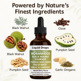 ipxkwll Black Walnut Wormwood Clove Liquid Drops 2 Fl Oz side view