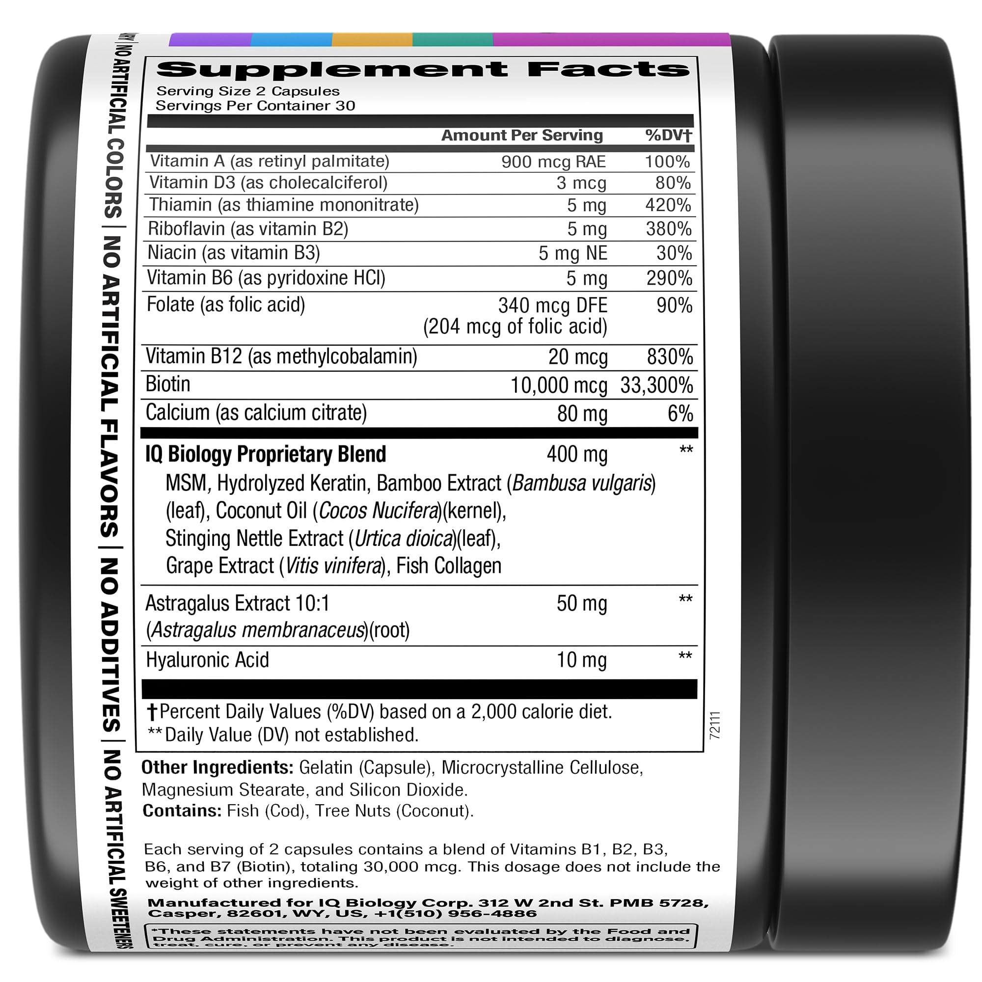 IQ BIOLOGY Biotin Collagen & Keratin Hair Growth Complex lifestyle scene